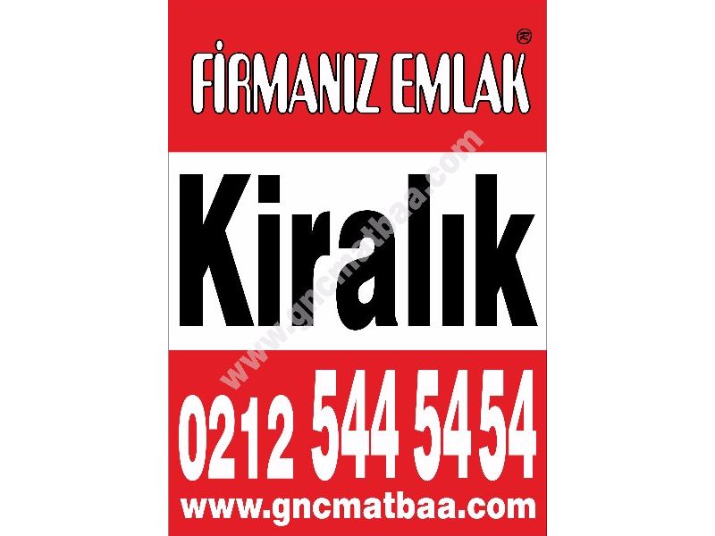 Kiralık Emlak Afiş 200 gr. SEA03