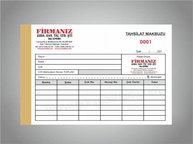 Tahsilat Makbuzu THSL-03