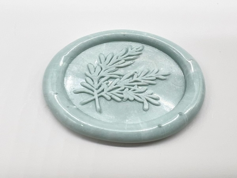 Su Yeşili Hazır Çiçekli Mühür Mumu SYHM-001