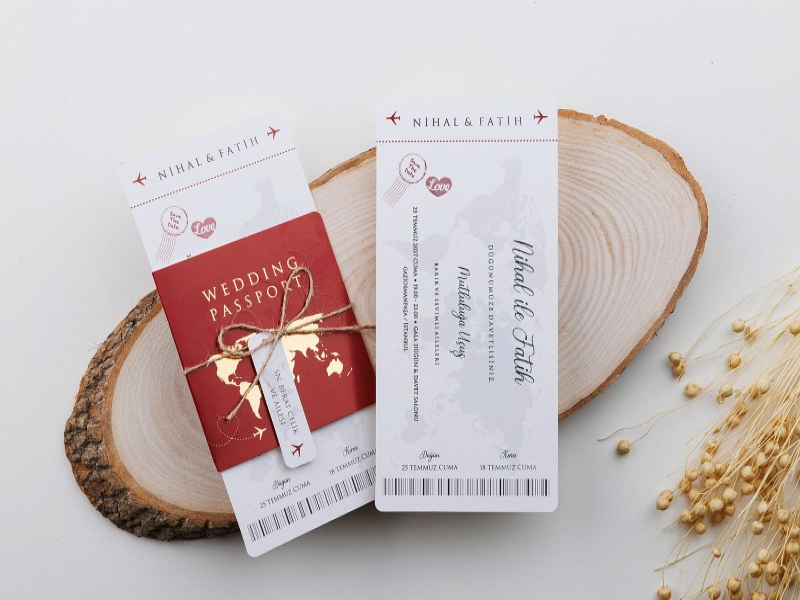 Enfa Pasaport Davetiye Modern - 1337