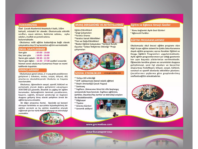Anaokulu Broşür ANAOKB-01
