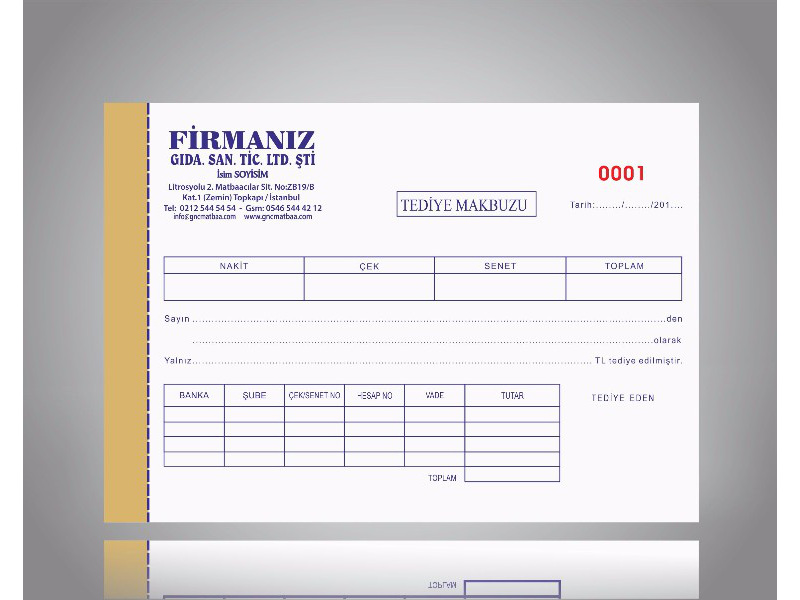 Tediye Makbuzu TDYM-03