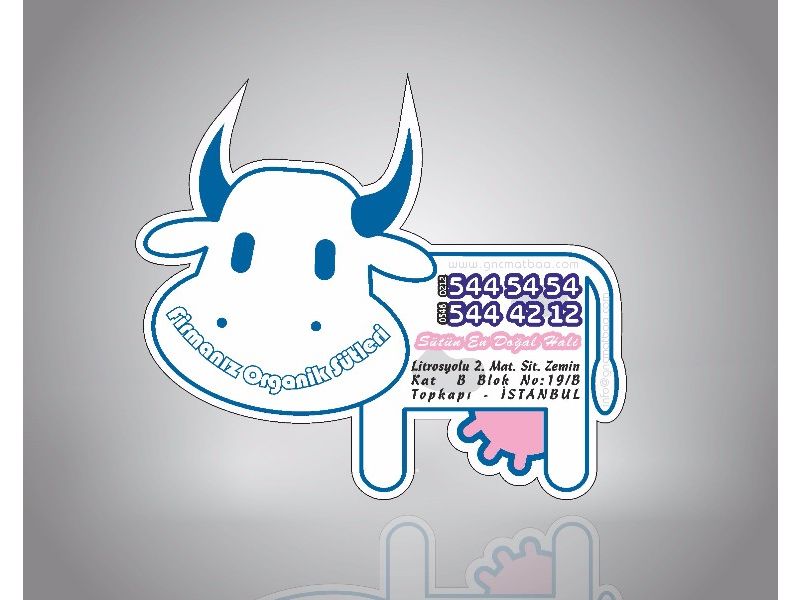 Organik İnek Şeklinde 8,3x7,2 Magnet ORGN-05