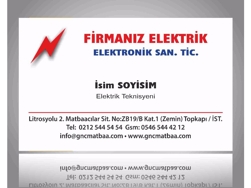Elektrikçi Kartvizit ELKC-01