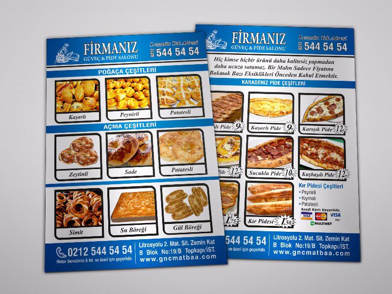 Güveç Pide Salonu Broşür GVP-01