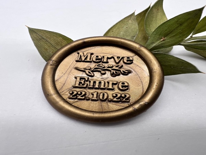 Gelin Damatİsimli Gold Mühür Mumu GDI-001