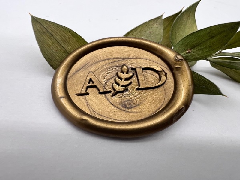 Baş Harfli A/D Gold Mühür Mumu ADM-001